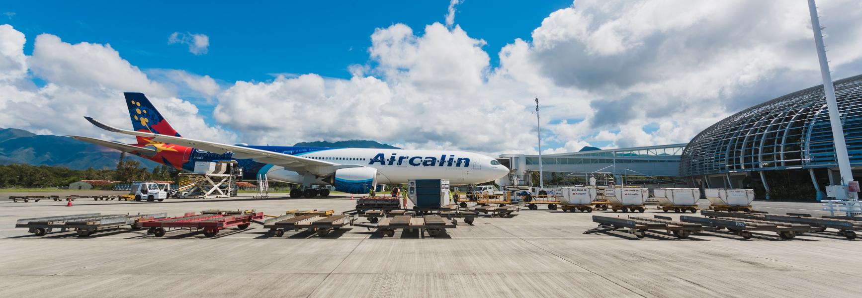 Aircalin avion sur le tarmac aéroport La Tontouta